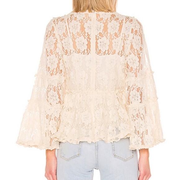 Alexis Tanisa Top in Beaded Ivory Lace Size Medium - Picture 3 of 8